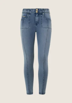 Freddy Pantaloni in jersey denim vita media con cucitura decorativa-Donna Jeans E Pantaloni|Tutti I Pantaloni