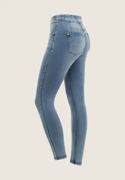 Freddy Pantaloni in jersey denim vita media con cucitura decorativa-Donna Jeans E Pantaloni|Tutti I Pantaloni