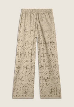 Freddy Pantaloni in mussola doppiati in cotone ricamato Sangallo-Donna Pantaloni Sportivi|Tutti I Pantaloni
