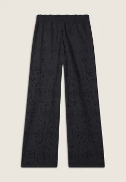 Freddy Pantaloni in mussola doppiati in cotone ricamato Sangallo-Donna Pantaloni Sportivi|Tutti I Pantaloni