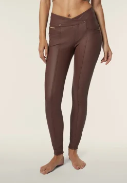 Freddy Pantaloni in Similpelle Laminata con Vita Alta a Incrocio-Donna Jeans E Pantaloni|Tutti I Pantaloni