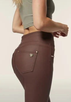 Freddy Pantaloni in Similpelle Laminata con Vita Alta a Incrocio-Donna Jeans E Pantaloni|Tutti I Pantaloni