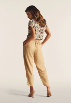 Freddy Pantaloni in Twill di Lyocell lunghezza cropped-Donna Pantaloni Sportivi