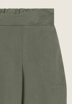 Freddy Pantaloni in Twill di Lyocell lunghezza cropped-Donna Pantaloni Sportivi