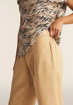Freddy Pantaloni in Twill di Lyocell lunghezza cropped-Donna Pantaloni Sportivi