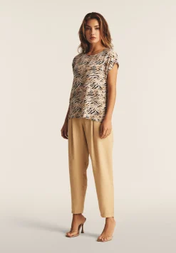 Freddy Pantaloni in Twill di Lyocell lunghezza cropped-Donna Pantaloni Sportivi