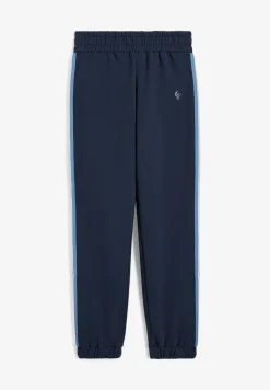 Freddy Pantaloni joggers da bambina in felpa con bande argento- Pantaloni Sportivi