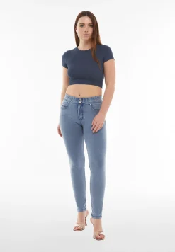 Freddy Pantaloni N.O.W.® skinny a vita media in jersey denim-Donna Jeans E Pantaloni