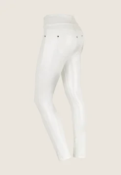Freddy Pantaloni N.O.W. skinny vita media in Similpelle Lucida Bianca-Donna Jeans E Pantaloni|Tutti I Pantaloni