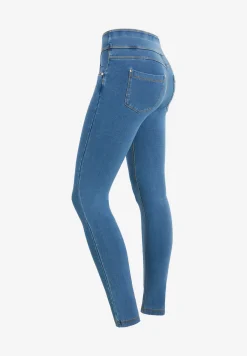 Freddy Pantaloni N.O.W.® skinny vita risvoltabile in jersey denim-Donna Jeans E Pantaloni