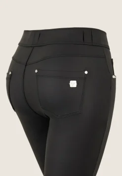 Freddy Pantaloni N.O.W.® superskinny vita media in similpelle eco-Donna Jeans E Pantaloni