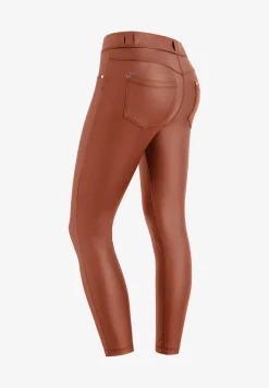 Freddy Pantaloni N.O.W.® superskinny vita media in similpelle eco-Donna Jeans E Pantaloni