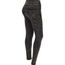 Freddy Pantaloni N.O.W.® vita risvoltabile in jersey marble wash-Donna Jeans E Pantaloni|Tutti I Pantaloni