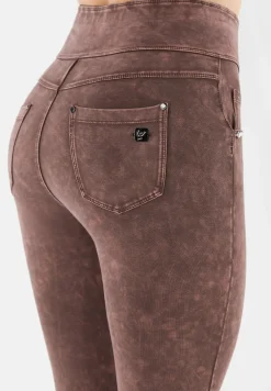 Freddy Pantaloni N.O.W.® vita risvoltabile in jersey marble wash-Donna Jeans E Pantaloni|Tutti I Pantaloni