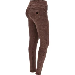 Freddy Pantaloni N.O.W.® vita risvoltabile in jersey marble wash-Donna Jeans E Pantaloni|Tutti I Pantaloni