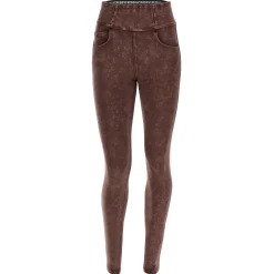 Freddy Pantaloni N.O.W.® vita risvoltabile in jersey marble wash-Donna Jeans E Pantaloni|Tutti I Pantaloni