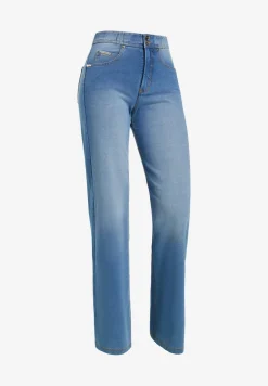 Freddy Pantaloni N.O.W.® wide leg vita alta in jersey effetto denim-Donna Tutti I Pantaloni|Jeans E Pantaloni