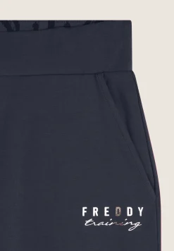 Freddy Pantaloni regular fit con fondo dritto con piccoli spacchi-Donna Pilates|Ginnastica