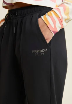 Freddy Pantaloni Regular Fit in French Terry con Elastico sul Fondo-Donna Pantaloni Sportivi