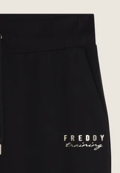 Freddy Pantaloni regular fit in jersey con polsini sul fondo-Donna Pilates|Ginnastica