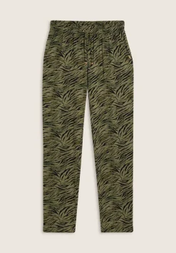 Freddy Pantaloni regular fit in viscosa animalier con gamba dritta-Donna Pantaloni Sportivi|Tutti I Pantaloni