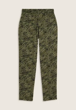Freddy Pantaloni regular fit in viscosa animalier con gamba dritta-Donna Pantaloni Sportivi|Tutti I Pantaloni