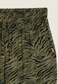 Freddy Pantaloni regular fit in viscosa animalier con gamba dritta-Donna Pantaloni Sportivi|Tutti I Pantaloni