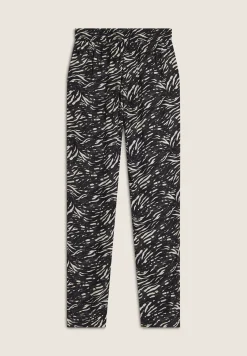 Freddy Pantaloni regular fit in viscosa animalier con gamba dritta-Donna Pantaloni Sportivi|Tutti I Pantaloni