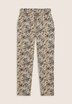 Freddy Pantaloni regular fit in viscosa animalier con gamba dritta-Donna Pantaloni Sportivi|Tutti I Pantaloni