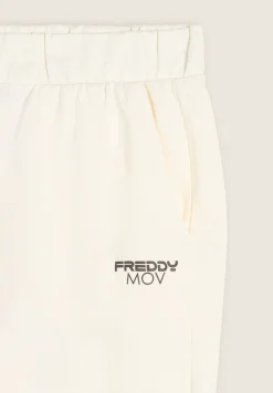 Freddy Pantaloni Regular Fit in French Terry con Polsini in Costina-Donna Pantaloni Sportivi
