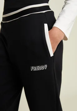 Freddy Pantaloni regular in felpa con dettagli a righe-Donna Pantaloni Sportivi
