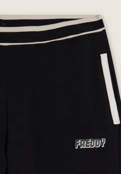 Freddy Pantaloni regular in felpa con dettagli a righe-Donna Pantaloni Sportivi
