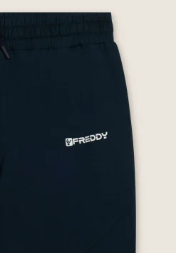 Freddy Pantaloni regular in felpa con stampa lucida e cuciture-Uomo Pantaloni Sportivi