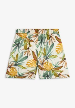 Freddy Pantaloni short donna in satin di viscosa fantasia tropical-Donna Padel|Shorts