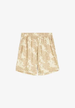 Freddy Pantaloni short donna in satin di viscosa fantasia tropical-Donna Padel|Shorts