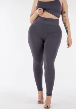 Freddy Pantaloni slim fit a vita alta in tricot a costine-Donna Pantaloni Sportivi|Tutti I Pantaloni