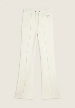 Freddy Pantaloni Slim Fit in French Terry con fondo Flare-Donna Pantaloni Sportivi