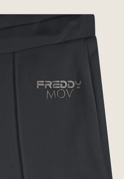 Freddy Pantaloni Slim Fit in French Terry con fondo Flare-Donna Pantaloni Sportivi
