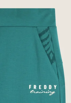 Freddy Pantaloni slim fit in jersey con dettagli floreali-Donna Pilates|Ginnastica