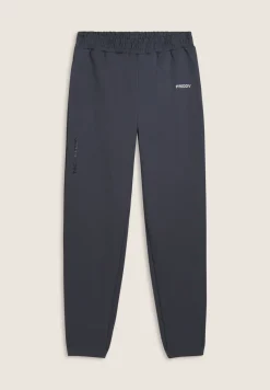 Freddy Pantaloni slim in interlock con dettagli lucidi-Uomo Pantaloni Sportivi