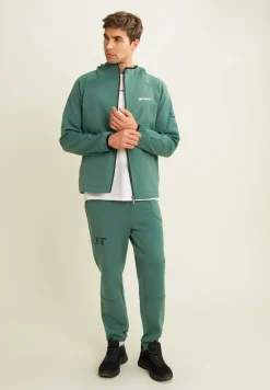 Freddy Pantaloni slim in interlock con stampa UT e cuciture-Uomo Pantaloni Sportivi