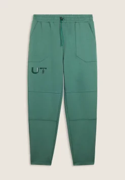 Freddy Pantaloni slim in interlock con stampa UT e cuciture-Uomo Pantaloni Sportivi