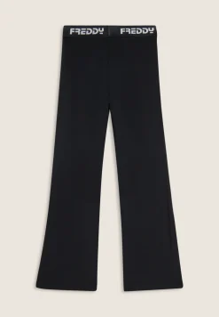 Freddy Pantaloni sportivi a zampa con elastico logato- Pantaloni Sportivi