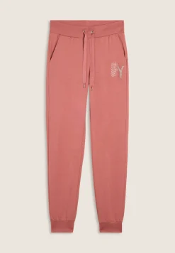 Freddy Pantaloni Sportivi con Polsini in Costina e Strass-Donna Pantaloni Sportivi