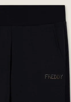 Freddy Pantaloni sportivi da donna con inserto in velluto-Donna Ginnastica|Pantaloni Sportivi