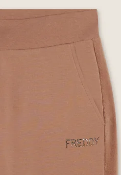 Freddy Pantaloni sportivi da donna con inserto in velluto-Donna Ginnastica|Pantaloni Sportivi