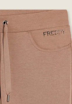 Freddy Pantaloni sportivi da donna con tasche interne e strass-Donna Ginnastica|Pantaloni Sportivi
