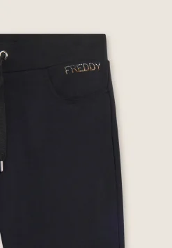 Freddy Pantaloni sportivi da donna con tasche interne e strass-Donna Ginnastica|Pantaloni Sportivi