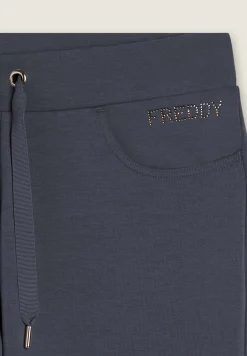 Freddy Pantaloni sportivi da donna con tasche interne e strass-Donna Ginnastica|Pantaloni Sportivi