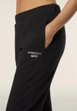 Freddy Pantaloni Sportivi da donna in felpa con fondo polsino-Donna Fitness|Pantaloni Sportivi